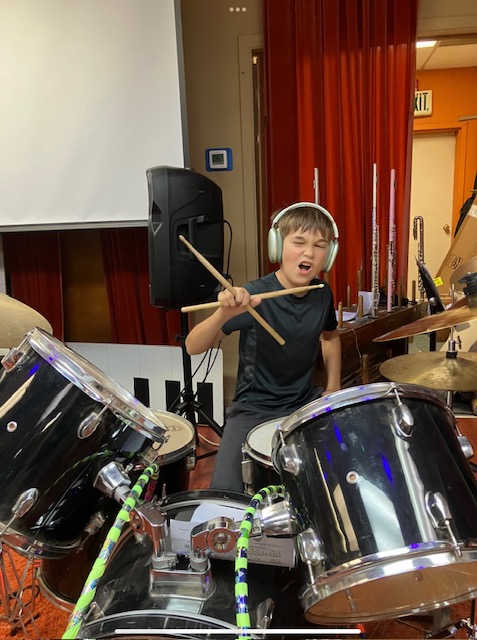 Orange Music Studio student participating in Drums & Percussion