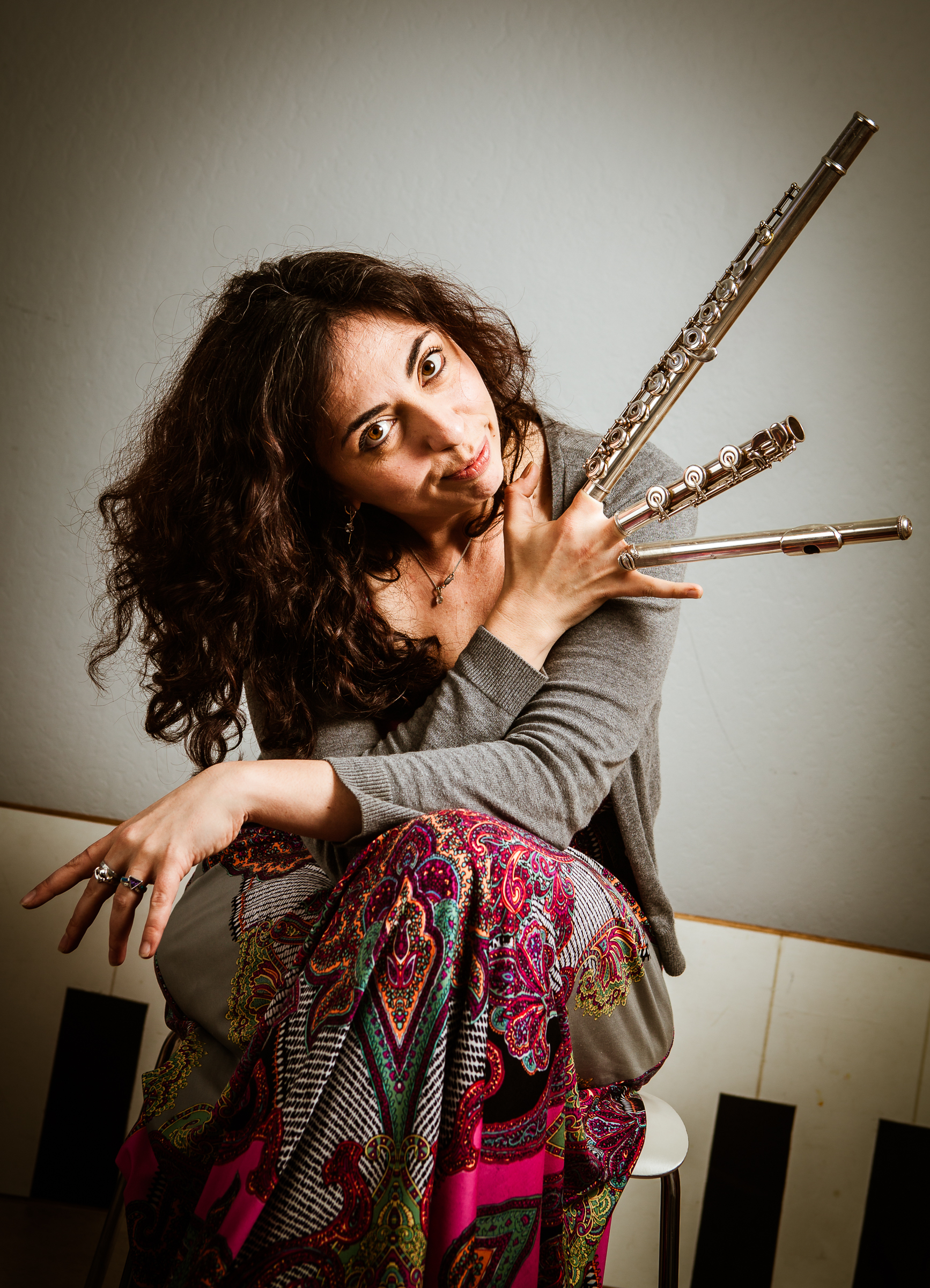 Gala Yaroshevsky with her flutes